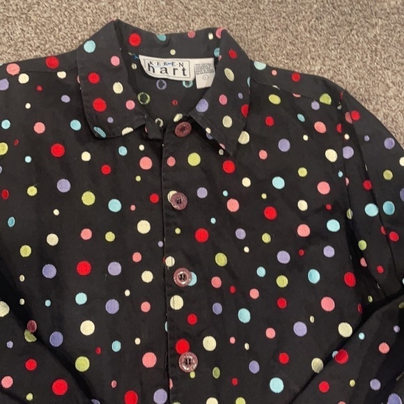 Keren Hart Polka-Dot Button-Front Jacket size L - Picture 4 of 10